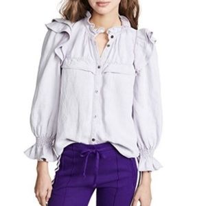 Isabel Marant Etoile Tedy Idety Ruffle Top size S. Perf Condition   GORGEOUS!